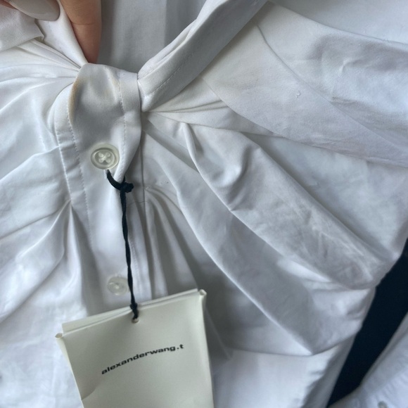 NWT Alexander wang poplin dress with knot placket - Picture 9 of 13